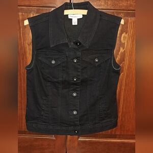 Black Denim Vest